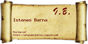 Istenes Barna névjegykártya